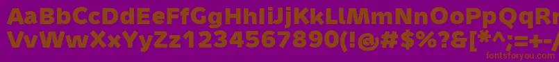 MetronMediumProBold Font – Brown Fonts on Purple Background