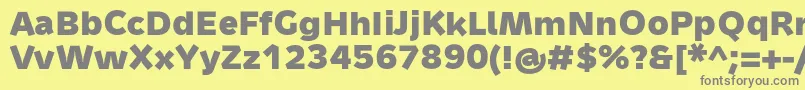 MetronMediumProBold Font – Gray Fonts on Yellow Background