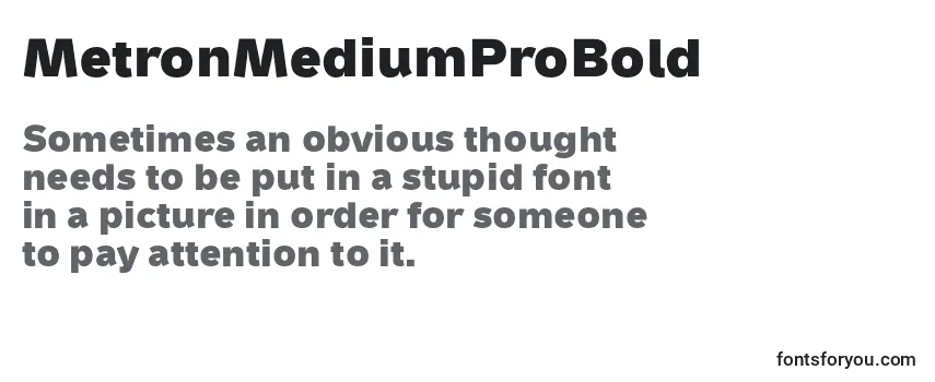 MetronMediumProBold Font