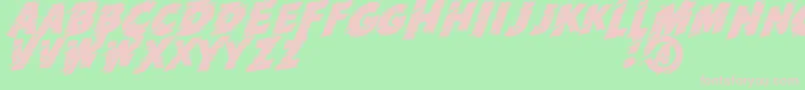 Saiba mais sobre a fonte RunDemo Fonte RunDemo – fontes rosa em um fundo verde
