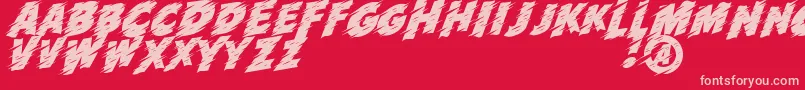 RunDemo Font – Pink Fonts on Red Background