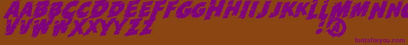 RunDemo Font – Purple Fonts on Brown Background