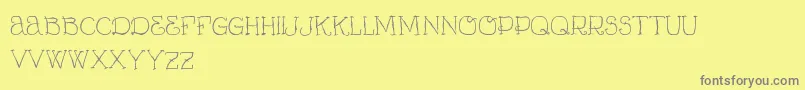VtksCurumin Font – Gray Fonts on Yellow Background