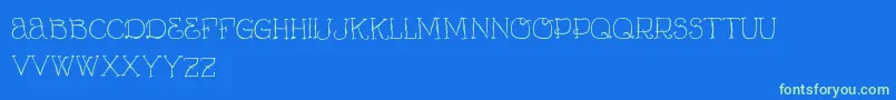 VtksCurumin Font – Green Fonts on Blue Background