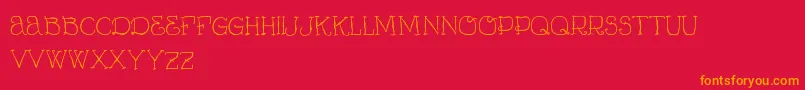 VtksCurumin Font – Orange Fonts on Red Background