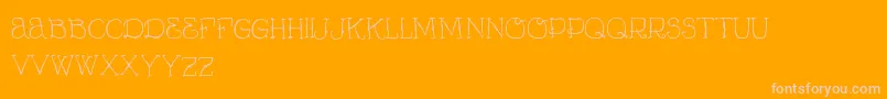 VtksCurumin-Schriftart – Rosa Schriften auf orangefarbenem Hintergrund