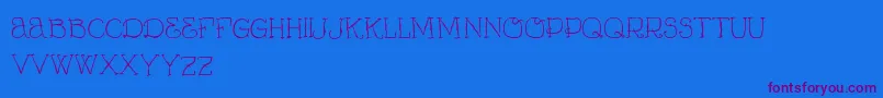 VtksCurumin-Schriftart – Violette Schriften auf blauem Hintergrund