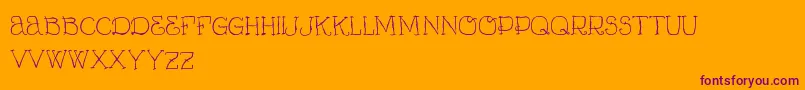 VtksCurumin-Schriftart – Violette Schriften auf orangefarbenem Hintergrund