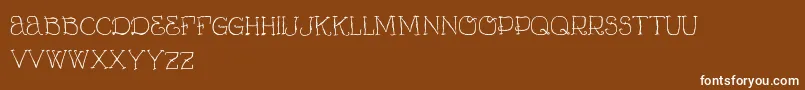 フォントVtksCurumin – 茶色の背景に白い文字