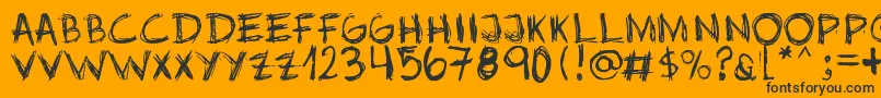 Jopea302 Font – Black Fonts on Orange Background