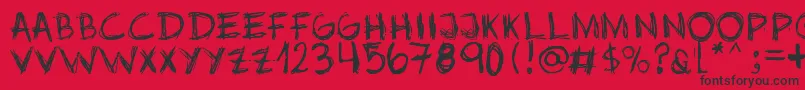 Jopea302 Font – Black Fonts on Red Background