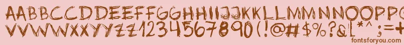 Jopea302 Font – Brown Fonts on Pink Background