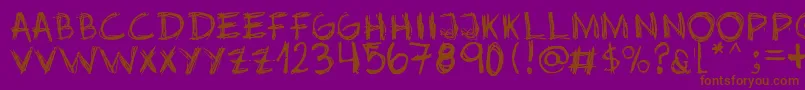 Jopea302 Font – Brown Fonts on Purple Background