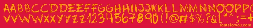 Шрифт Jopea302 – оранжевые шрифты на красном фоне