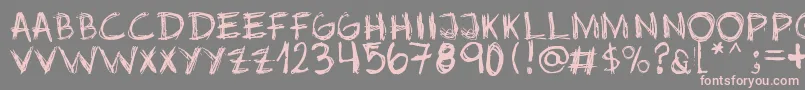 Jopea302-Schriftart – Rosa Schriften auf grauem Hintergrund