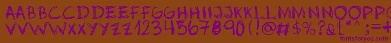 Jopea302 Font – Purple Fonts on Brown Background