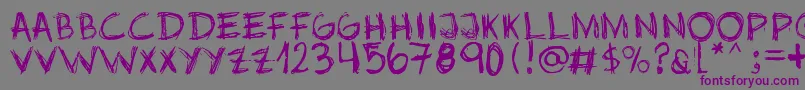 Jopea302 Font – Purple Fonts on Gray Background