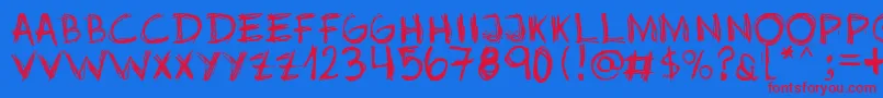 Шрифт Jopea302 – красные шрифты на синем фоне