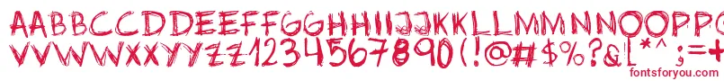 Jopea302 Font – Red Fonts on White Background