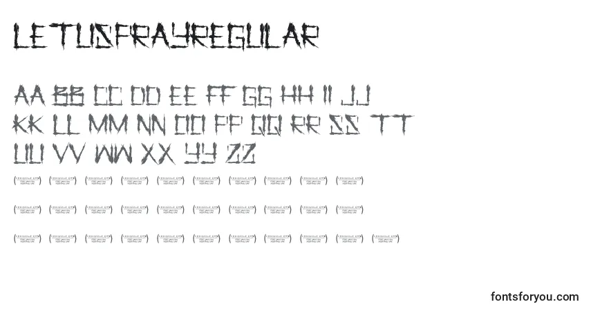 A fonte LetusprayRegular – alfabeto, números, caracteres especiais