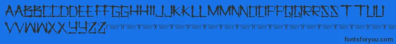 LetusprayRegular Font – Black Fonts on Blue Background