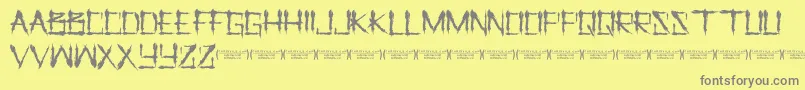 Шрифт LetusprayRegular – серые шрифты на жёлтом фоне