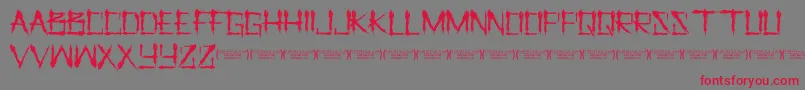 LetusprayRegular Font – Red Fonts on Gray Background
