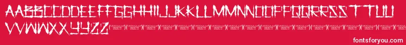 LetusprayRegular Font – White Fonts on Red Background