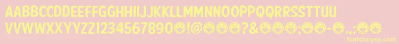 AmericanPurposeCasual01 Font – Yellow Fonts on Pink Background