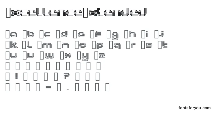 ExcellenceExtendedフォント–アルファベット、数字、特殊文字
