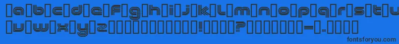 ExcellenceExtended Font – Black Fonts on Blue Background
