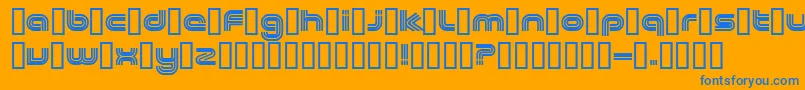 ExcellenceExtended Font – Blue Fonts on Orange Background