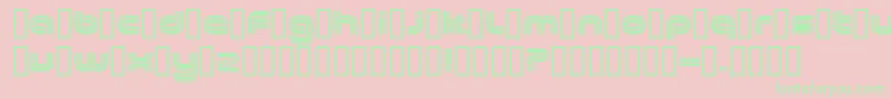 ExcellenceExtended-Schriftart – Grüne Schriften auf rosa Hintergrund