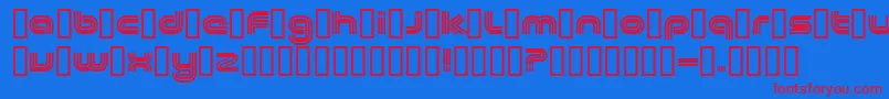 ExcellenceExtended Font – Red Fonts on Blue Background