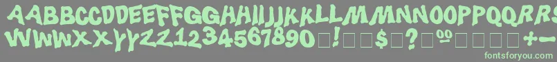 Luggerbug Font – Green Fonts on Gray Background