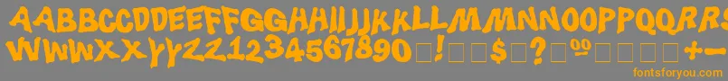 Luggerbug Font – Orange Fonts on Gray Background