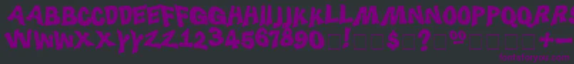 Luggerbug Font – Purple Fonts on Black Background