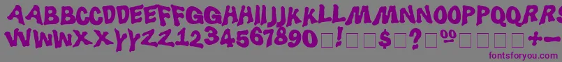 Luggerbug Font – Purple Fonts on Gray Background