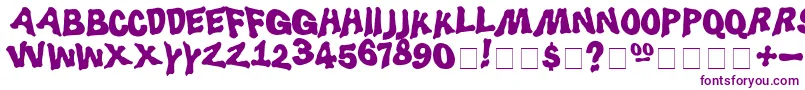 Luggerbug Font – Purple Fonts on White Background