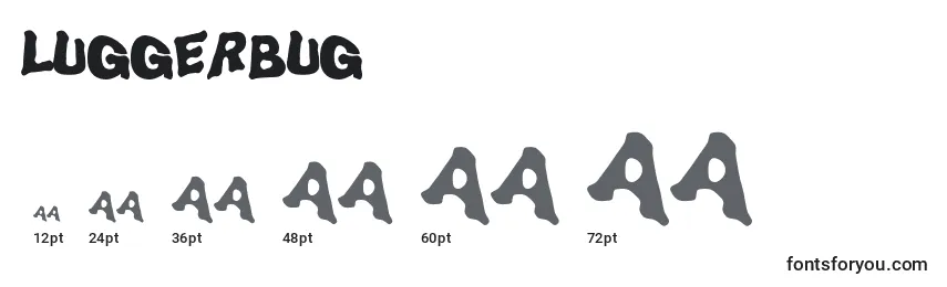 Размеры шрифта Luggerbug