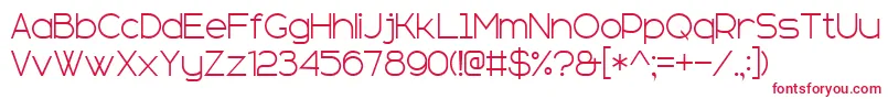SansSerifPlus7 Font – Red Fonts on White Background
