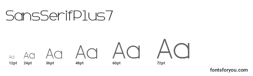 Größen der Schriftart SansSerifPlus7