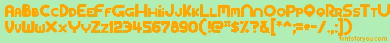 Gorgonzolla Font – Orange Fonts on Green Background