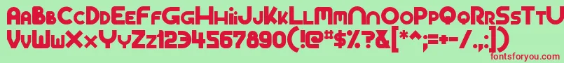 Gorgonzolla Font – Red Fonts on Green Background
