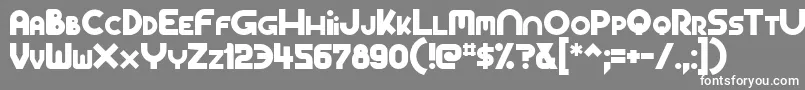 フォントGorgonzolla – 灰色の背景に白い文字