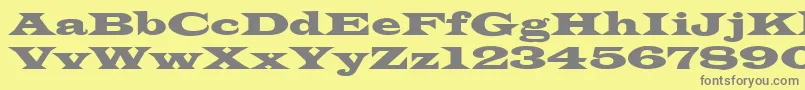 fuente LatinRegular – Fuentes Grises Sobre Fondo Amarillo
