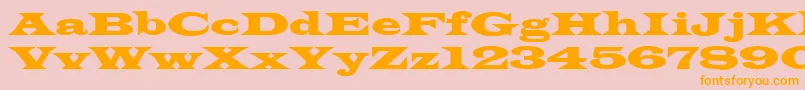 LatinRegular Font – Orange Fonts on Pink Background