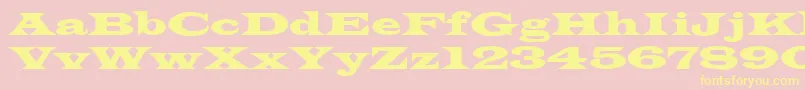 LatinRegular Font – Yellow Fonts on Pink Background