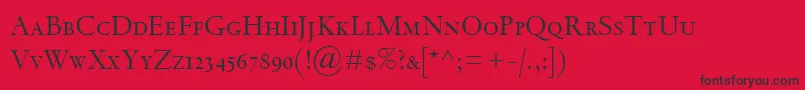 SpectrumMtSc Font – Black Fonts on Red Background