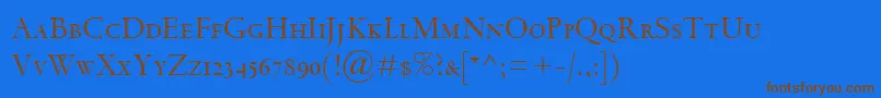 SpectrumMtSc Font – Brown Fonts on Blue Background